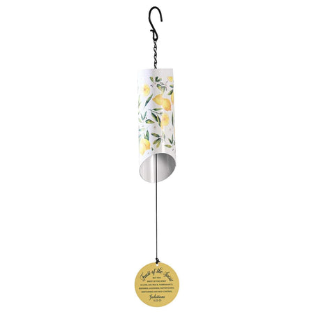 Fruit of The Spirit Lemon Yellow and White 23 Inch Aluminum Decorative Wind by Dicksons, product view 2