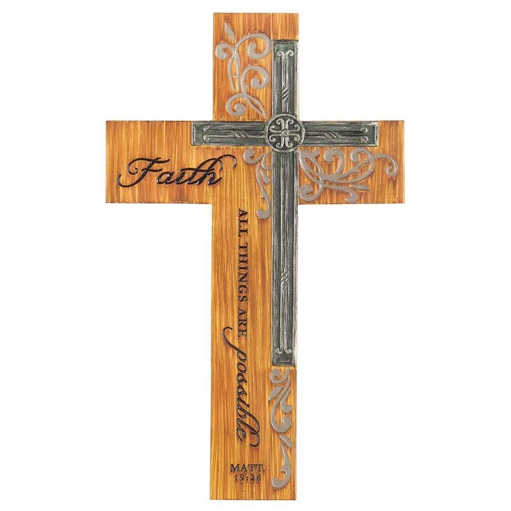Faith All Things Wall Cross by Dicksons