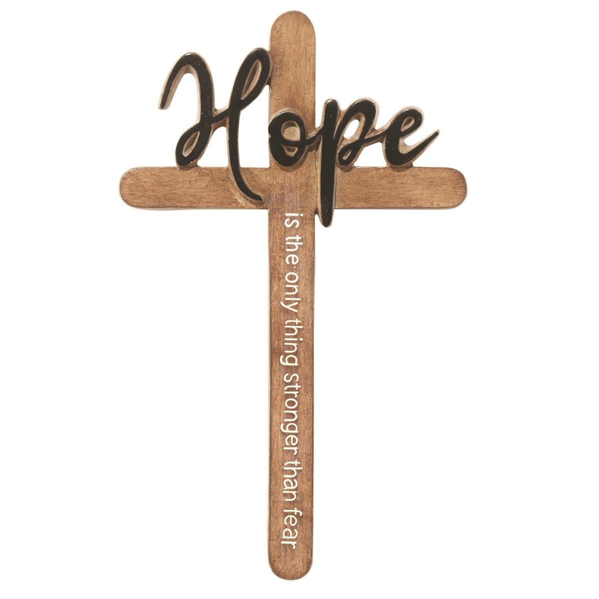 Hope Is The Only Thing Stronger Than Fear Brown 5.75 x 9.5 Resin Decorative by Dicksons