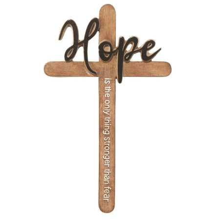 Hope Is The Only Thing Stronger Than Fear Brown 5.75 x 9.5 Resin Decorative by Dicksons