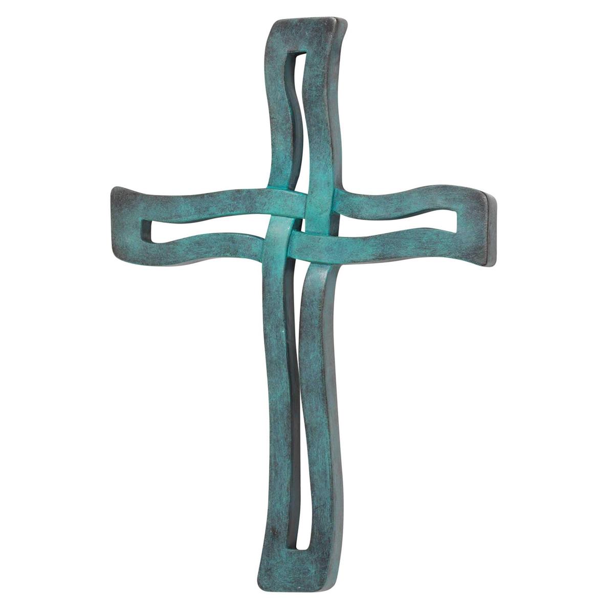 Wall Cross Blue Resin 12h by Dicksons