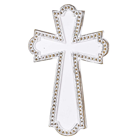 White Wash Resin Wall Cross 6.75H by Dicksons