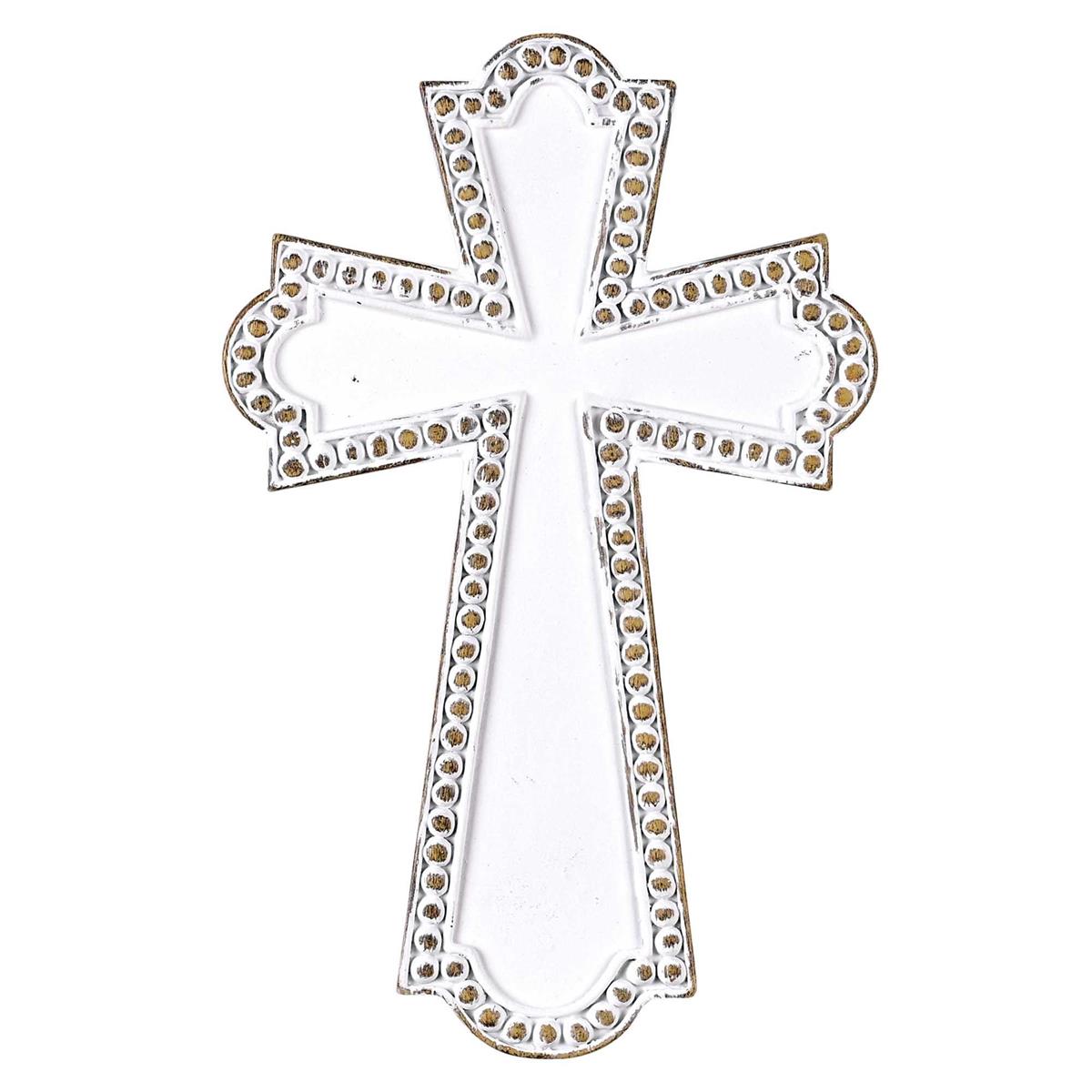 White Wash Resin Wall Cross 6.75H by Dicksons, product view 2