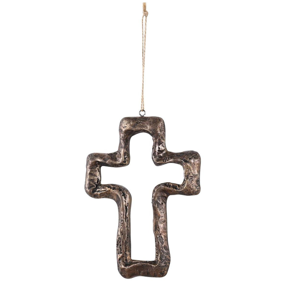 Rugged Stone Look Cross with Jute Rope by Dicksons