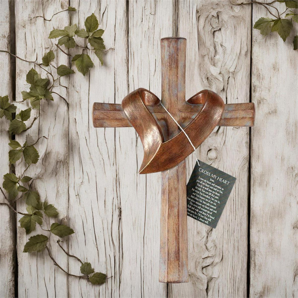 I Cross My Heart Wall Cross by Dicksons, product view 2