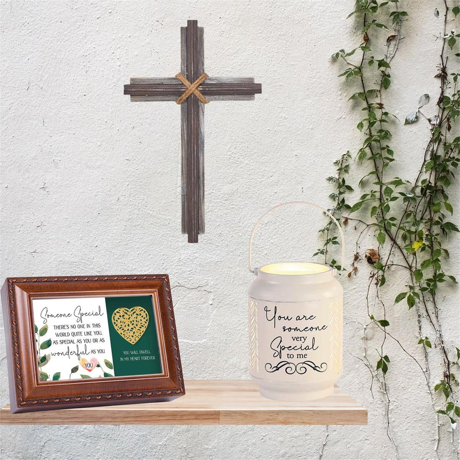 Wall Cross Wood/Metal 9-1/2x15-1/2 by Dicksons, product view 2