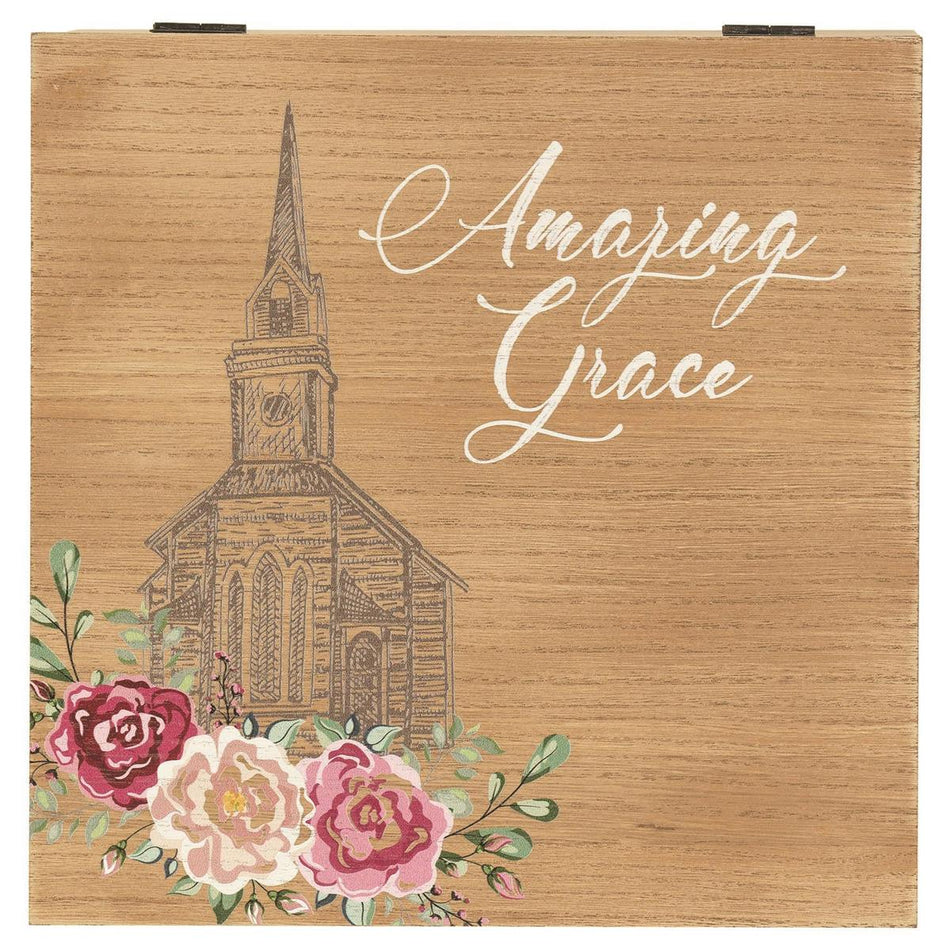 Keepsake Wood Box Amazing Grace by Dicksons, product view 2