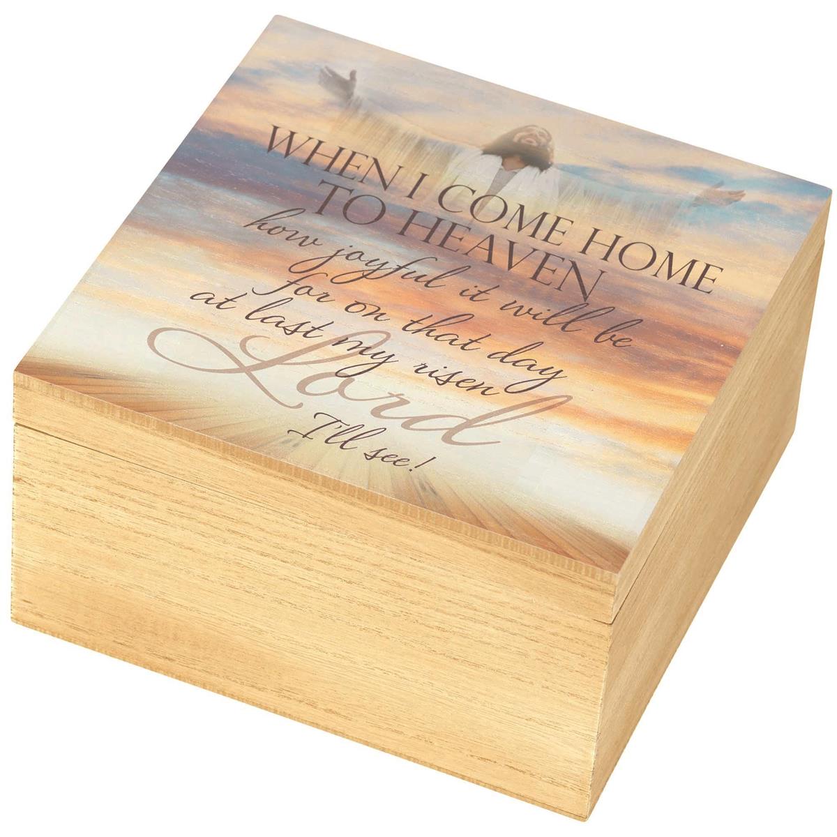 When I Come Home To Heaven How Joyful Natural Woodgrain 9.38 x 9.38 Wood Rustic by Dicksons