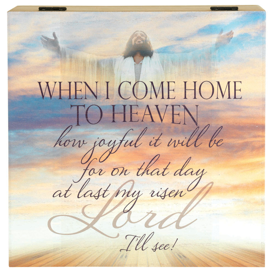 When I Come Home To Heaven How Joyful Natural Woodgrain 9.38 x 9.38 Wood Rustic by Dicksons, product view 2