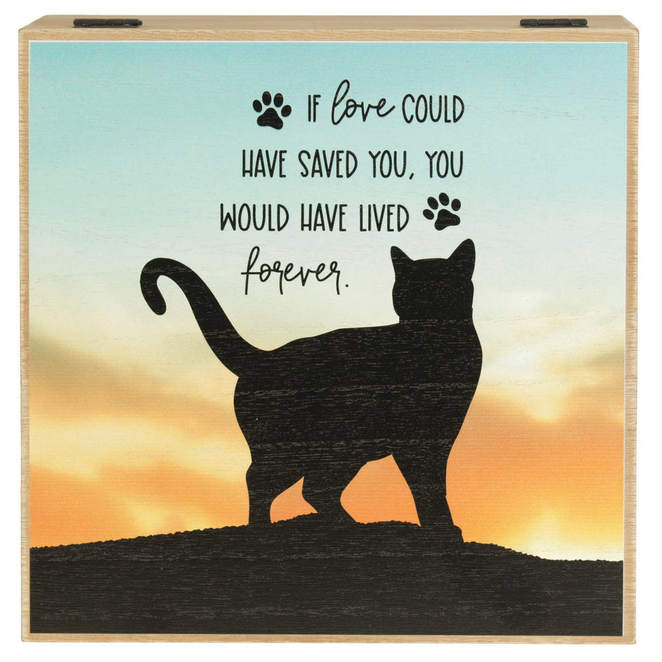 If Love Could Have Saved You Cat Bereavement Natural Woodgrain 9.38 x 9.38 Wood by Dicksons, product view 2