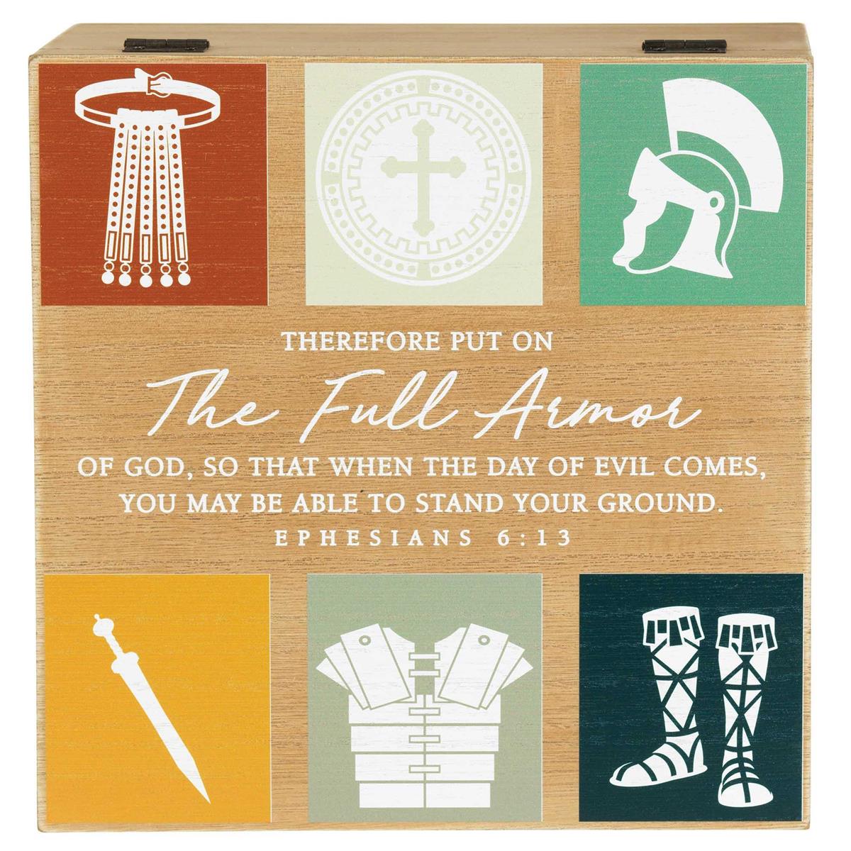 Keepsake Box Full Armor Of God MDF by Dicksons, product view 2