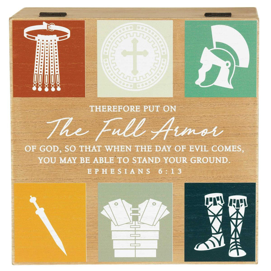 Keepsake Box Full Armor Of God MDF by Dicksons, product view 2