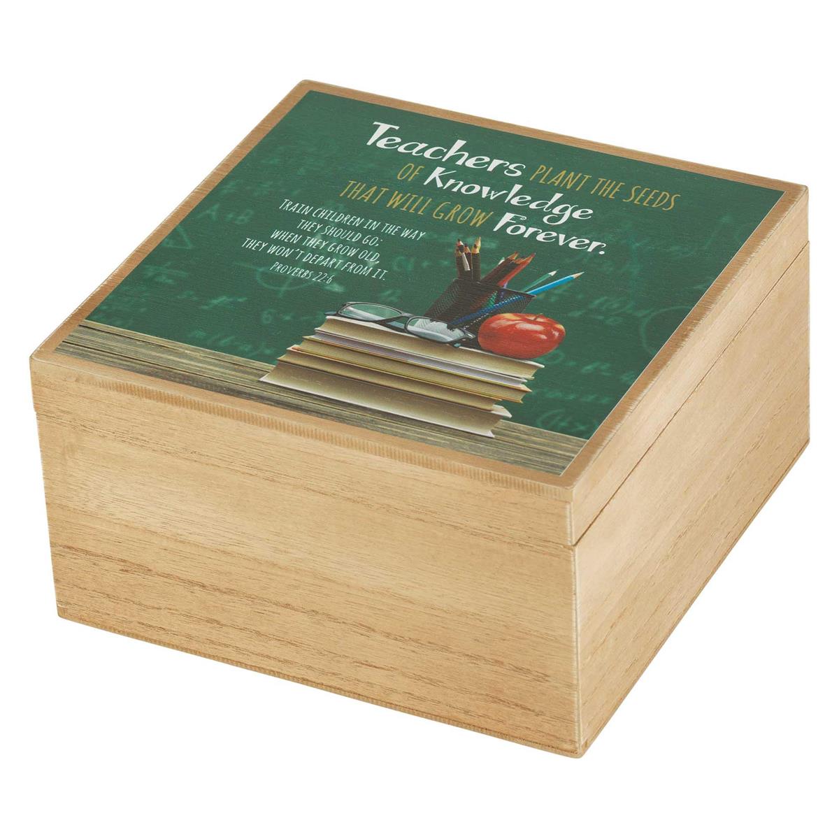 Teachers Plant Seeds Knowledge Green 9 inch MDF Keepsake Photo Box by Dicksons