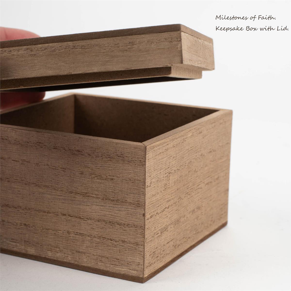 Keepsake Box Strong & Courageous MDF 4x4 by Dicksons, product view 2