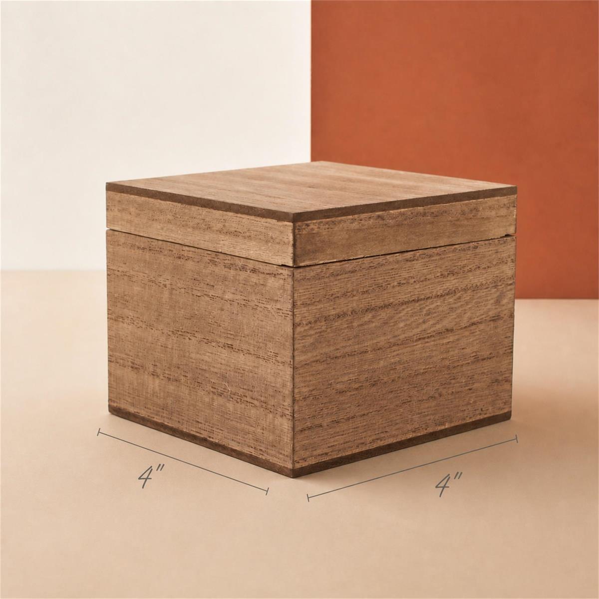Keepsake Box Strong & Courageous MDF 4x4 by Dicksons, product view 3