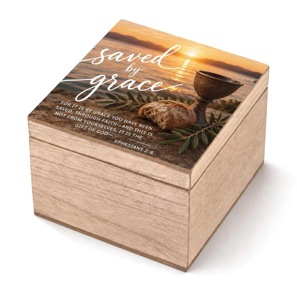 Keepsake Box Saved By Grace MDF 4x4 by Dicksons