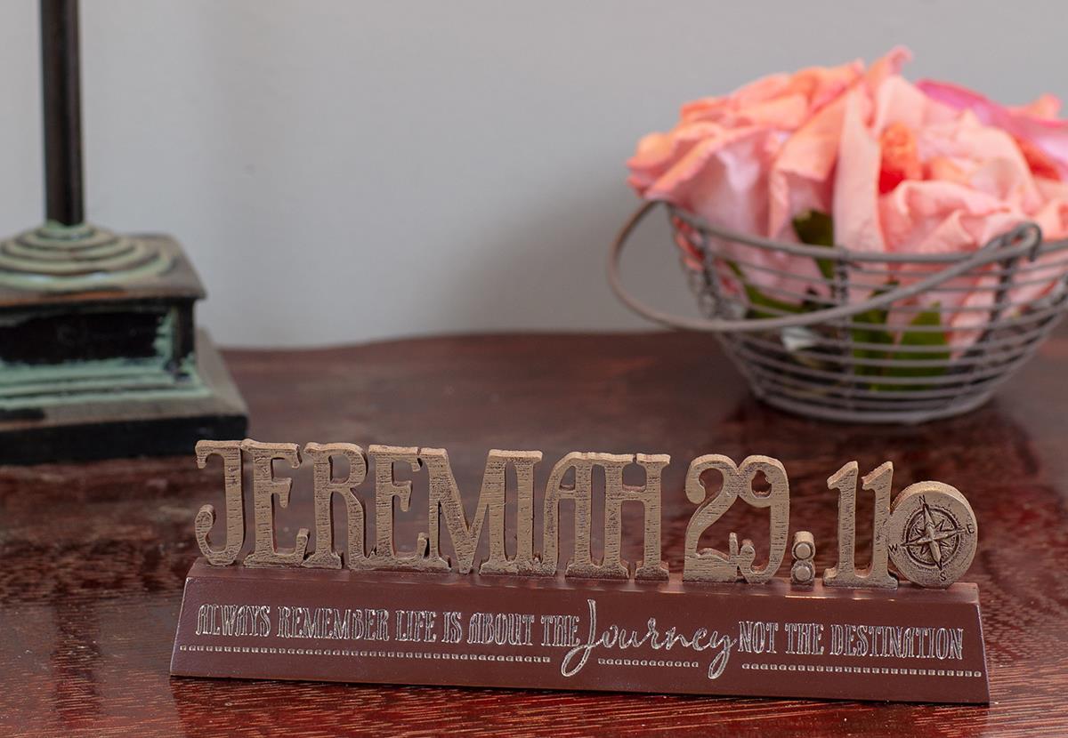 Jeremiah 29:11 Tabletop Word Figurine by Dicksons, product view 2
