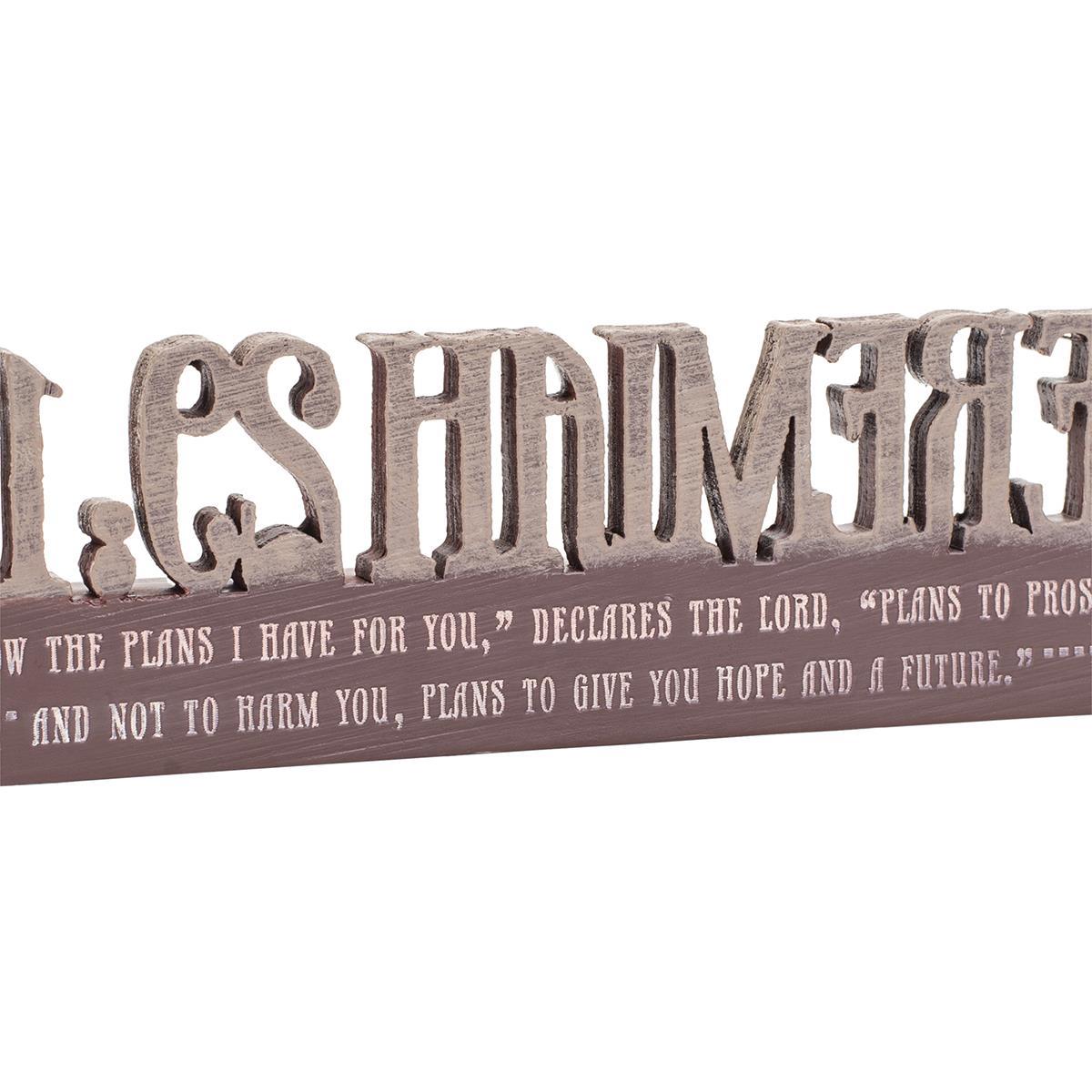 Jeremiah 29:11 Tabletop Word Figurine by Dicksons, product view 4