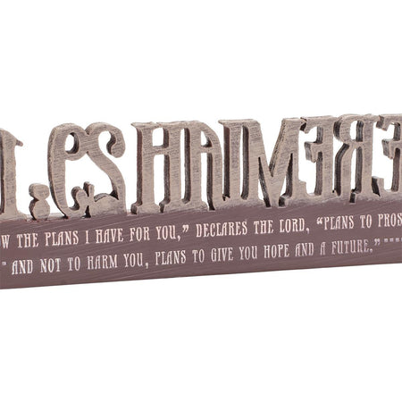 Jeremiah 29:11 Tabletop Word Figurine by Dicksons, product view 4