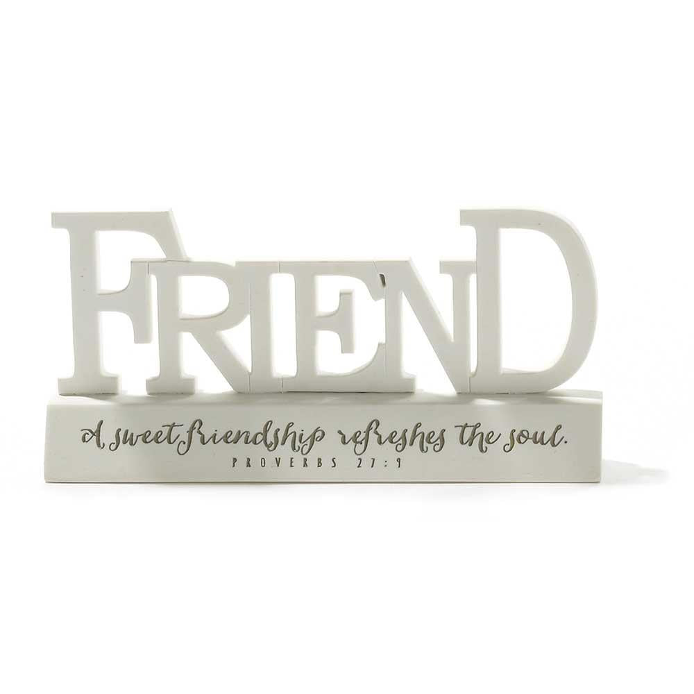 Friend Friendship Refreshes The Soul Proverbs 27 Resin Stone Tabletop Word by Dicksons