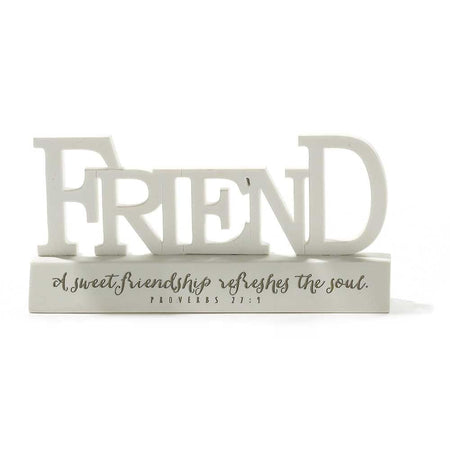 Friend Friendship Refreshes The Soul Proverbs 27 Resin Stone Tabletop Word by Dicksons