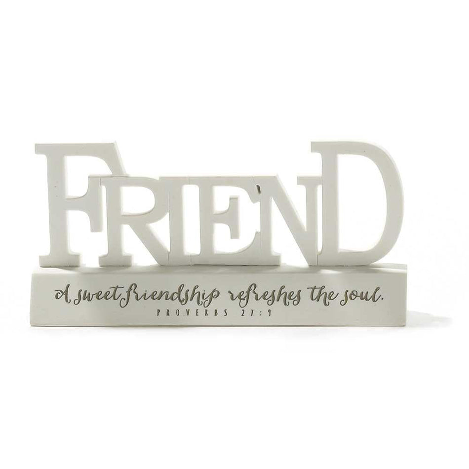 Friend Friendship Refreshes The Soul Proverbs 27 Resin Stone Tabletop Word by Dicksons