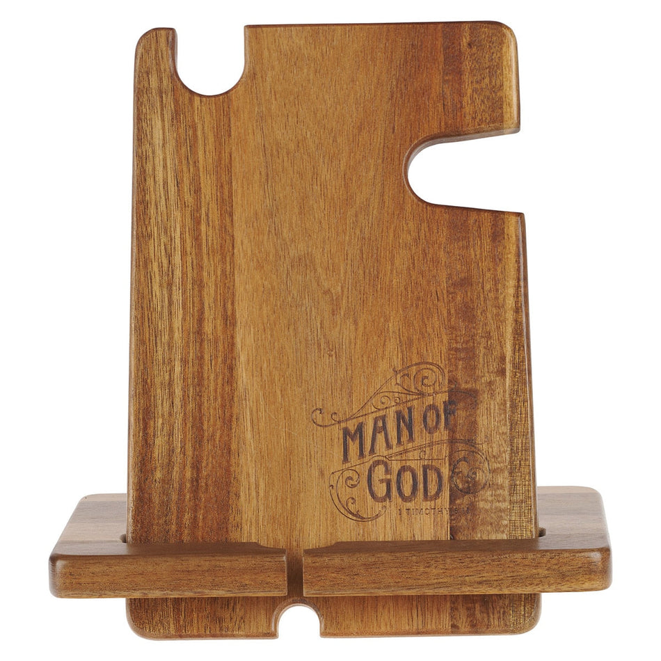 Man of God Acacia Wood Personal Accessory Organizer - 1 Timothy 6:11 by Christian Art Gifts