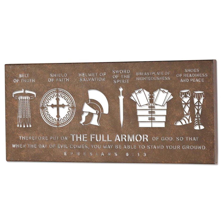 Wall Plaque Metal Armor Of God 20 x 9 by Dicksons, product view 2