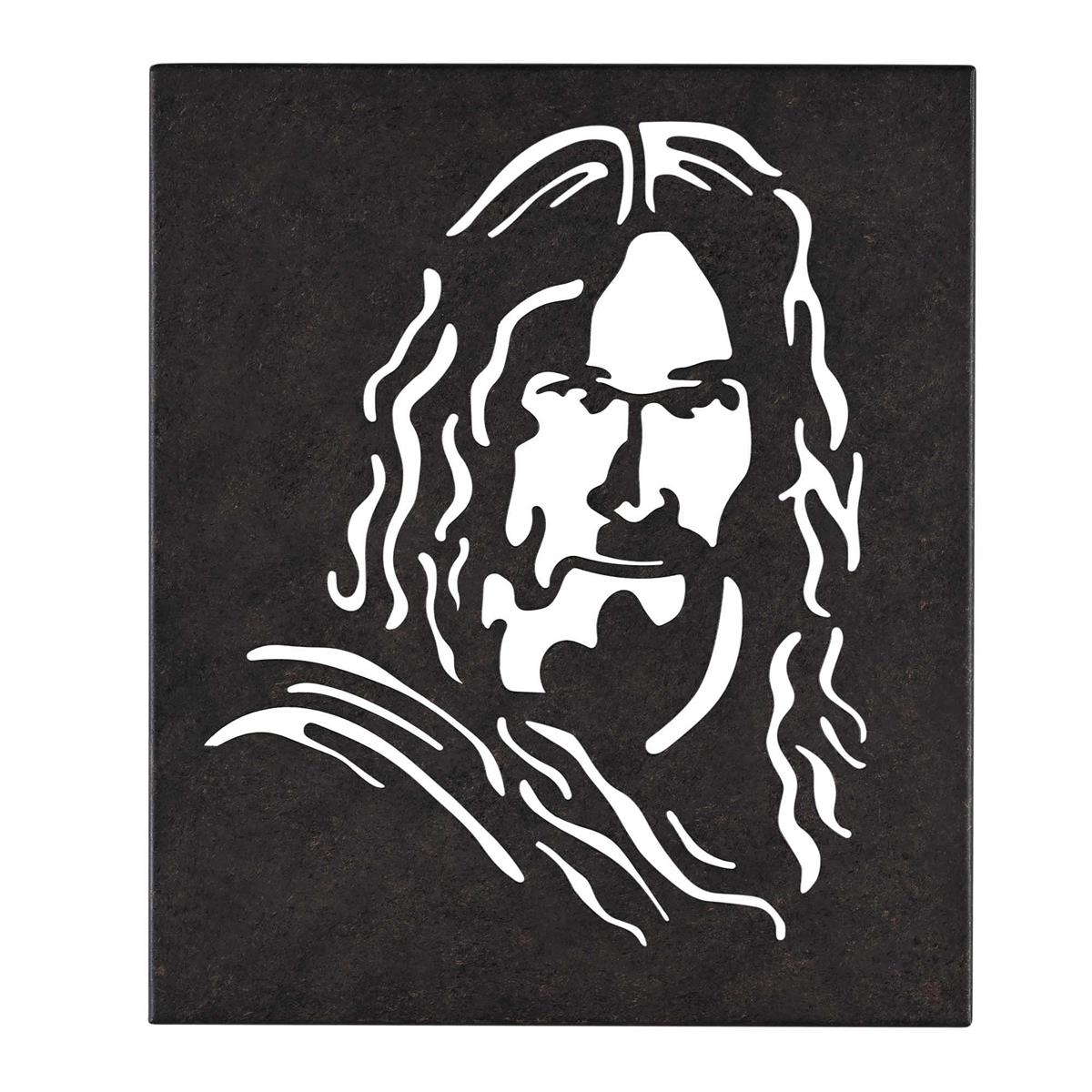 Die-Cut Head of Jesus, Black 14 x 12 Inch Metal Wall Art Plaque by Dicksons, product view 2