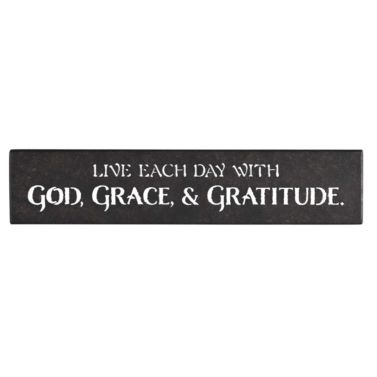 Wall Hanging Metal God Grace & Gratitude by Dicksons, product view 2