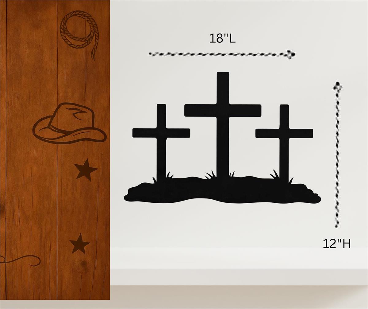 Metal Wall Hanging Metal Calvary Crosses by Dicksons, product view 2