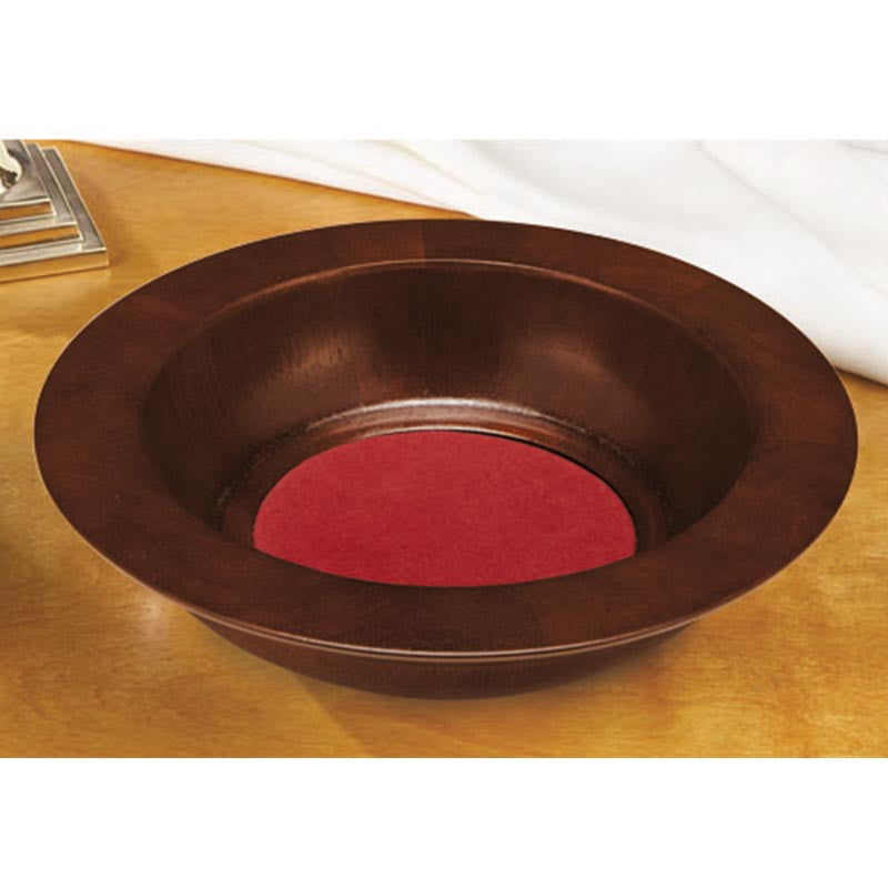 Walnut Stain Wood Offering Plate