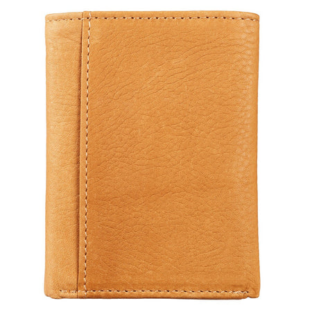 Wings Like Eagles Camel Tan Full Grain Leather Trifold Wallet by Christian Art Gifts, product view 4