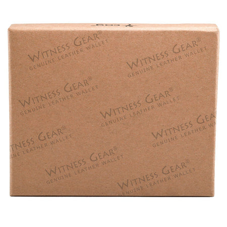 Wings Like Eagles Camel Tan Full Grain Leather Trifold Wallet by Christian Art Gifts, product view 7
