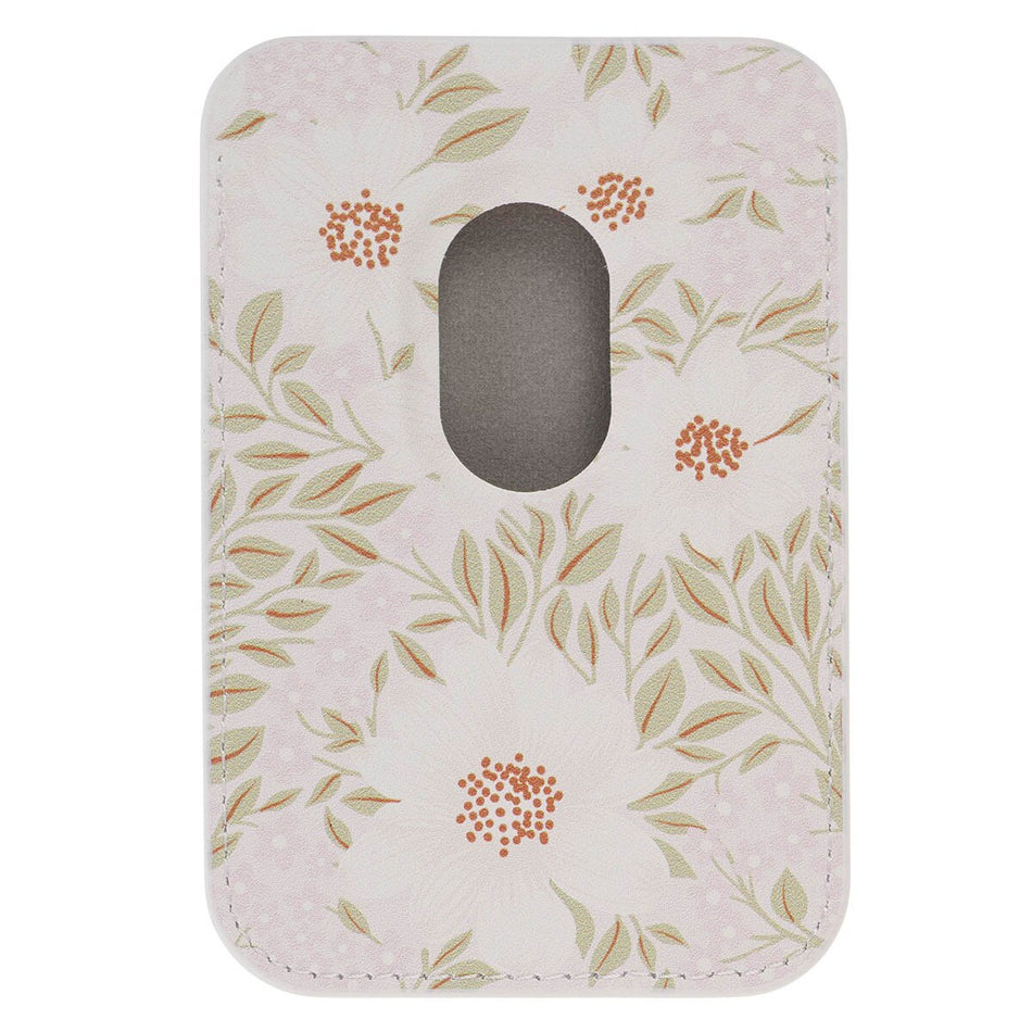 Bless and Keep You Blush Bloom Faux Leather Phone Wallet - Numbers 6:24 by Christian Art Gifts, product view 2