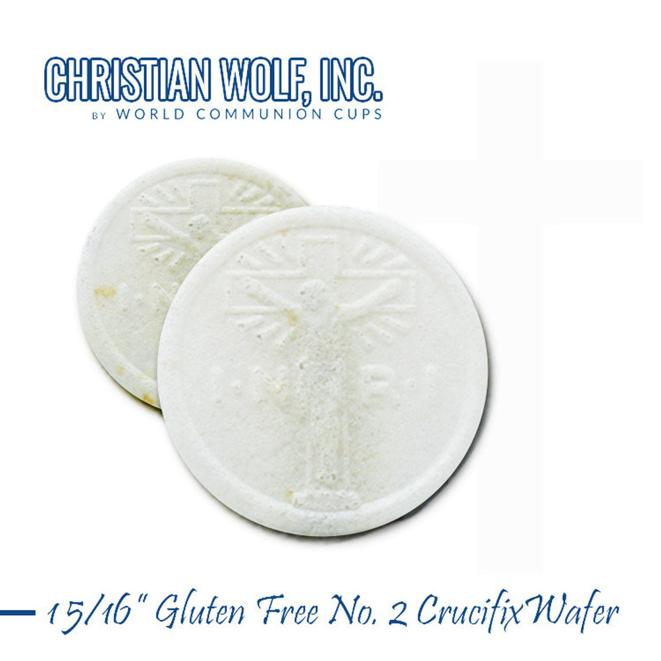 1-5/16" Gluten Free No.2 Crucifix Wafers 1000 Pack