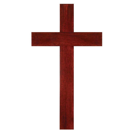 Woodgrain 16 Inch Mahogany Wood Decorative Hanging Wall Cross by Dicksons