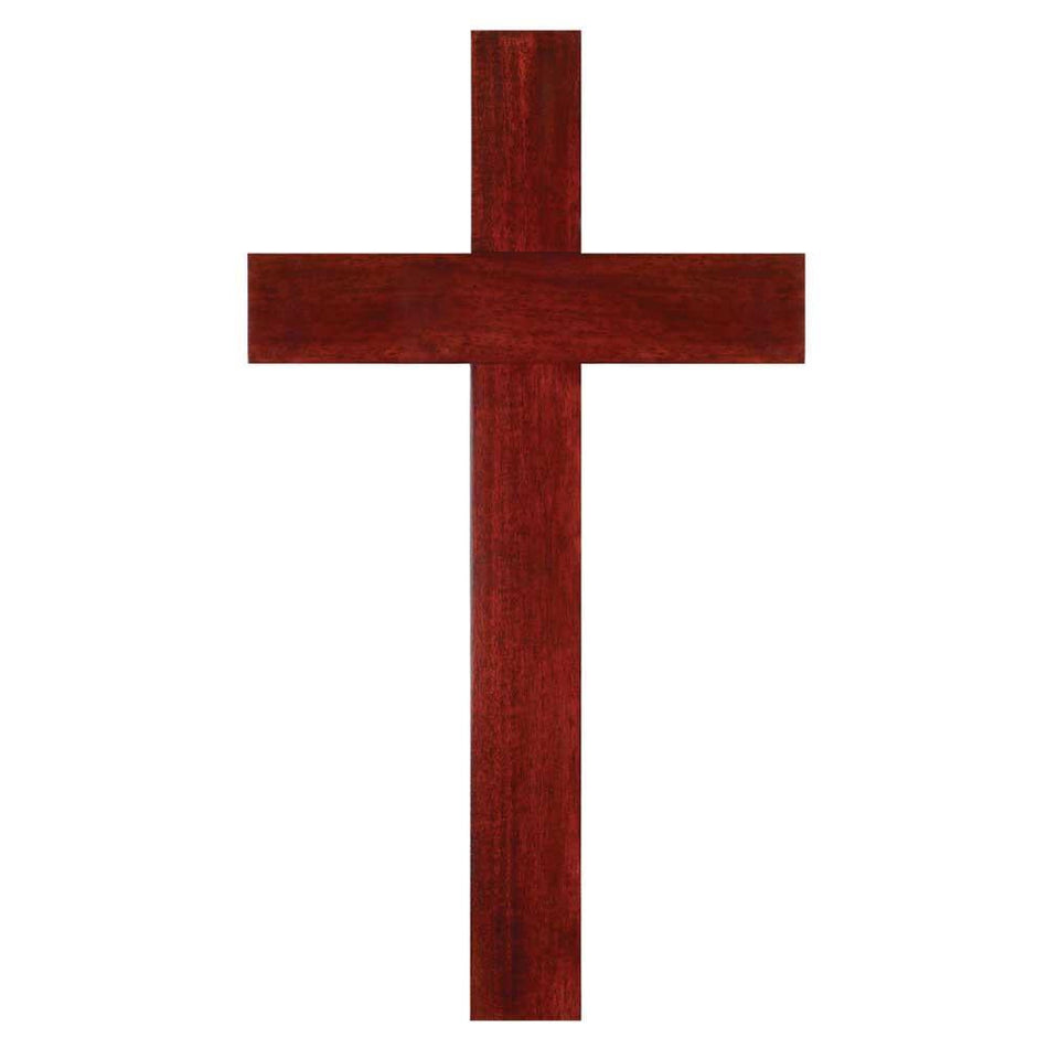 Woodgrain 16 Inch Mahogany Wood Decorative Hanging Wall Cross by Dicksons