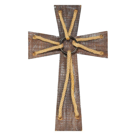 Wall Cross Wood With Rope 20h by Dicksons, product view 2