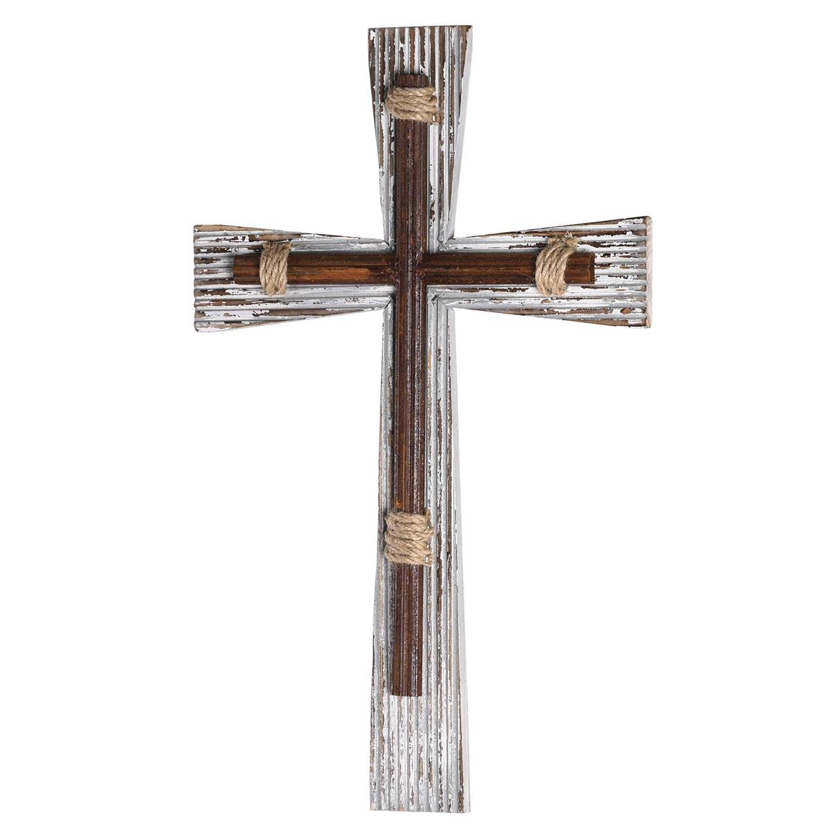 Rustic Rope Wrapped Natural Brown Wood Look With Whitewash Accents 20 x 13 Inch by Dicksons