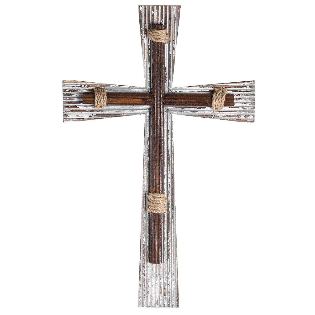 Rustic Rope Wrapped Natural Brown Wood Look With Whitewash Accents 20 x 13 Inch by Dicksons, product view 2