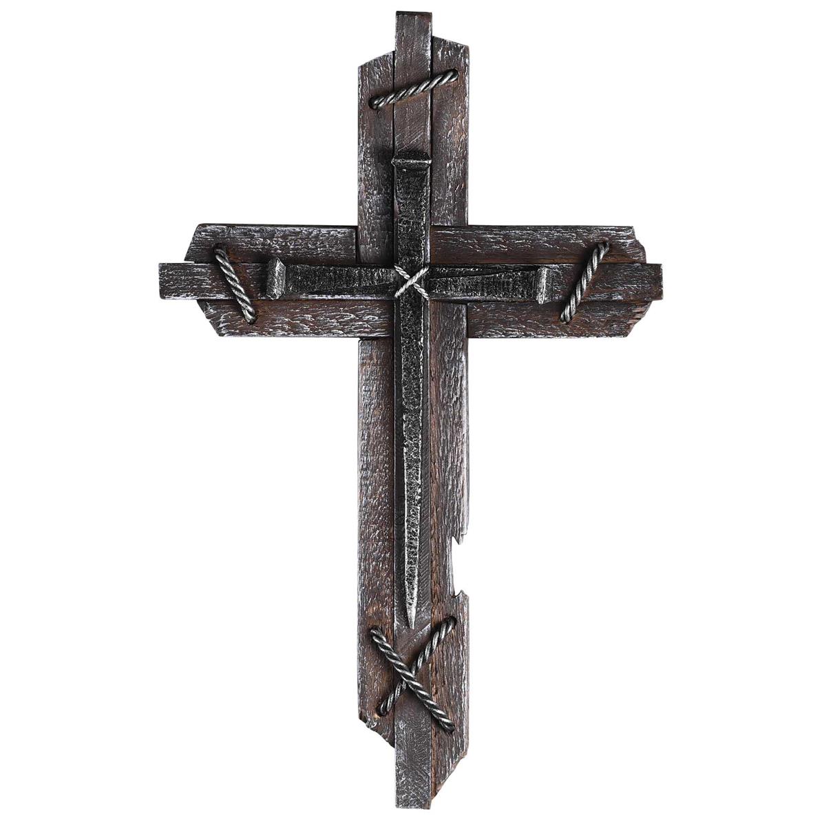 Wall Cross Wood Combined 17.5h by Dicksons, product view 2