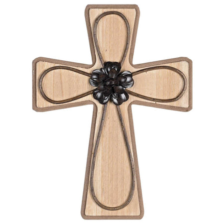 Wall Cross Wood Metal 11.75h by Dicksons, product view 2