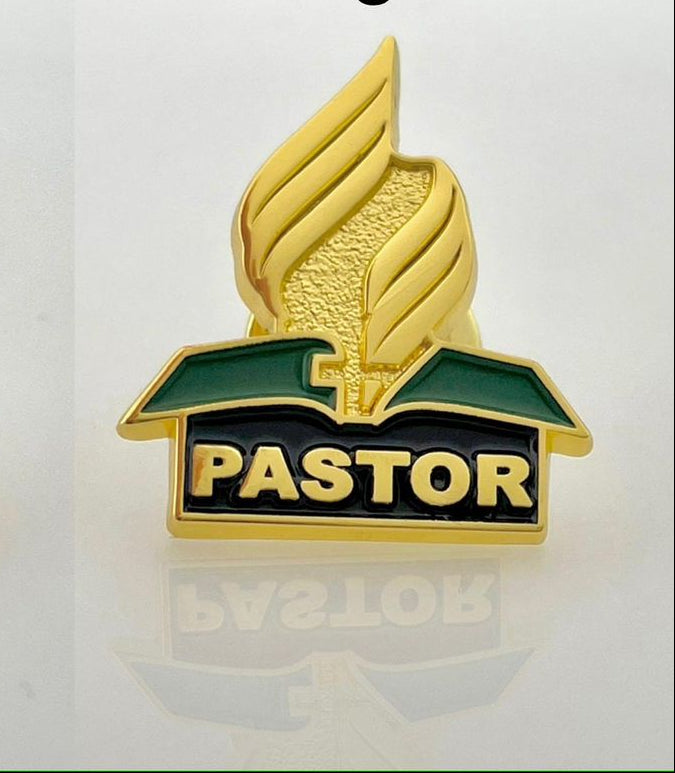 Official SDA Pastor Lapel Pin – Gold-Toned - Pin de Pastor Oficial