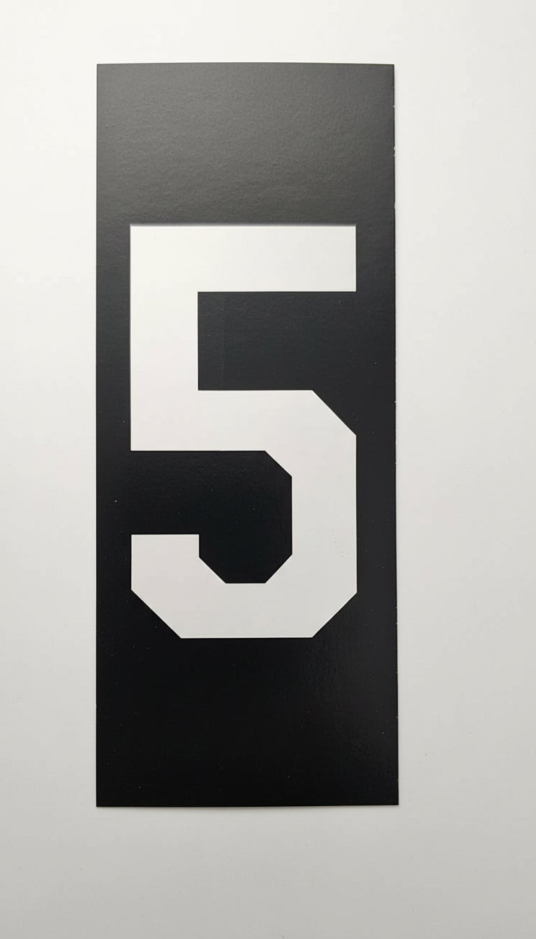 2" Wide Hymn Board Numbers (White on Black)