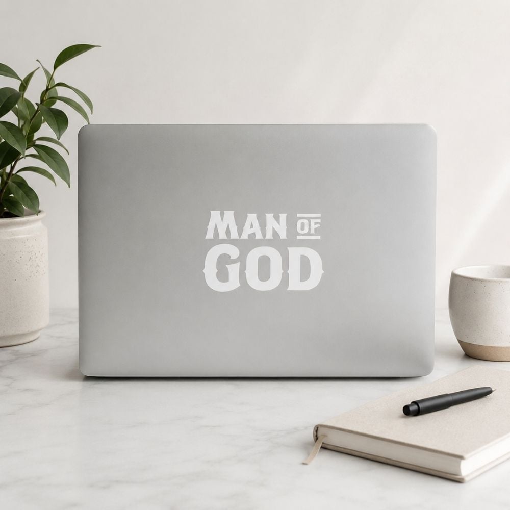 Vinyl Man of God Decal by Swanson Christian Products, product view 3