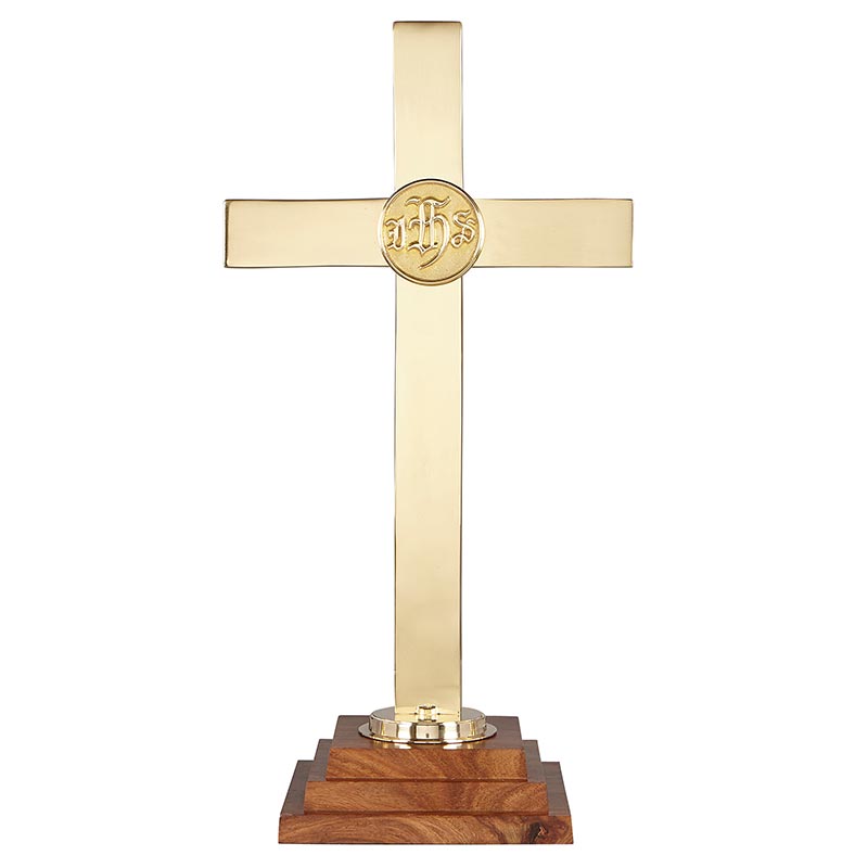 Chapel Altar Cross with IHS Emblem by Sudbury Brass™