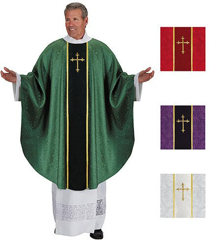 Monastic Cross Jacquard Chasuble
