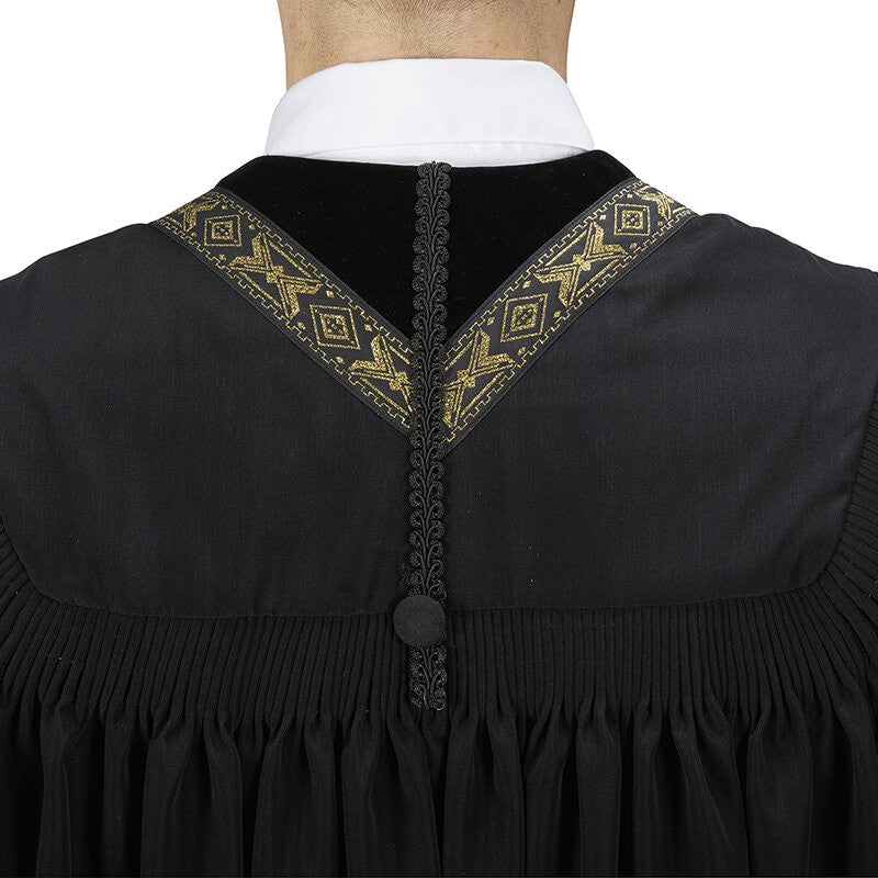 Wesley Collection Peachskin Pulpit Robe Black