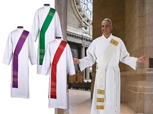 Avignon Collection Deacon Stole - Set of 4 by Christian Brands, product view 3